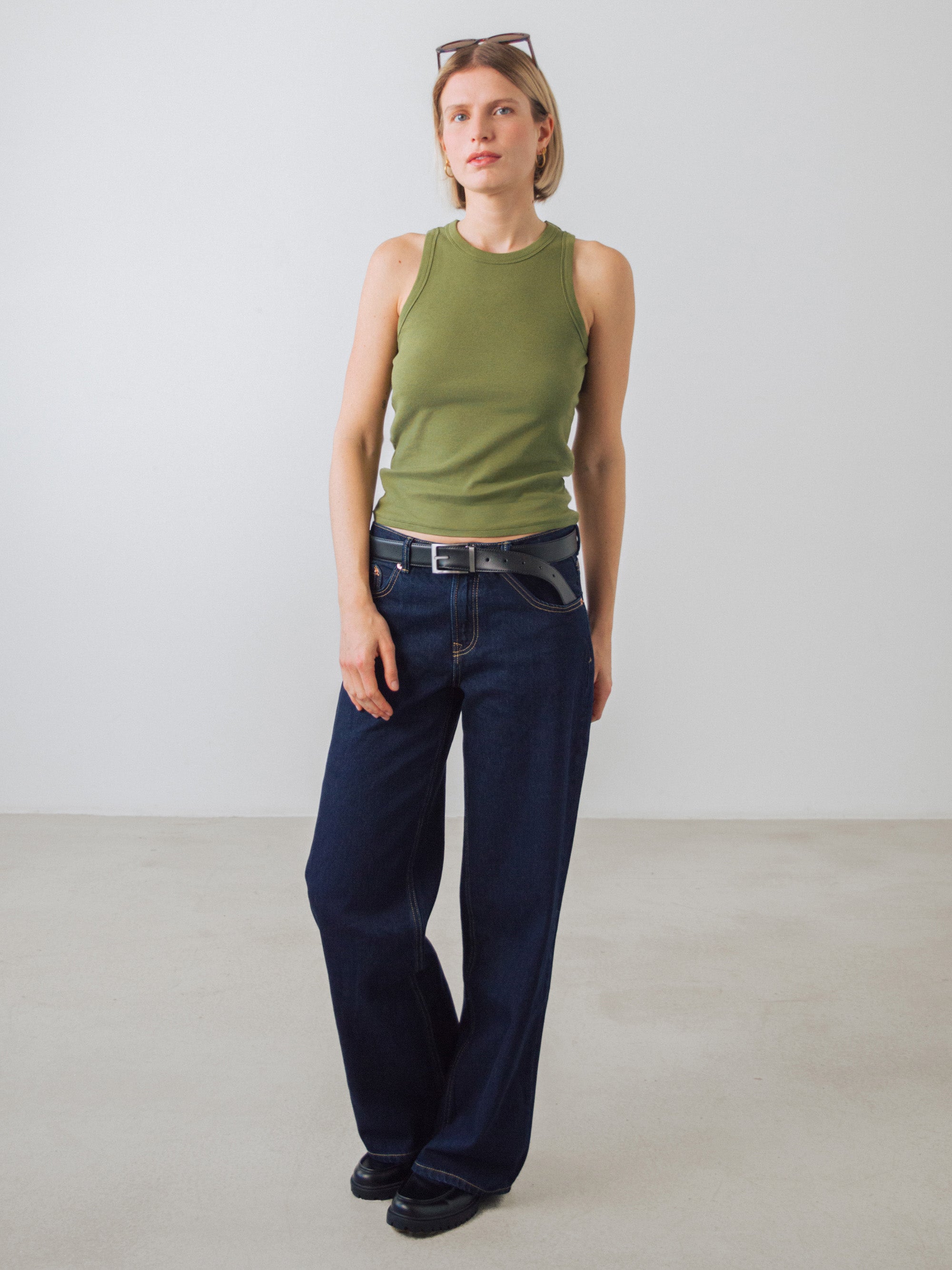 Ribbed Racer Top
